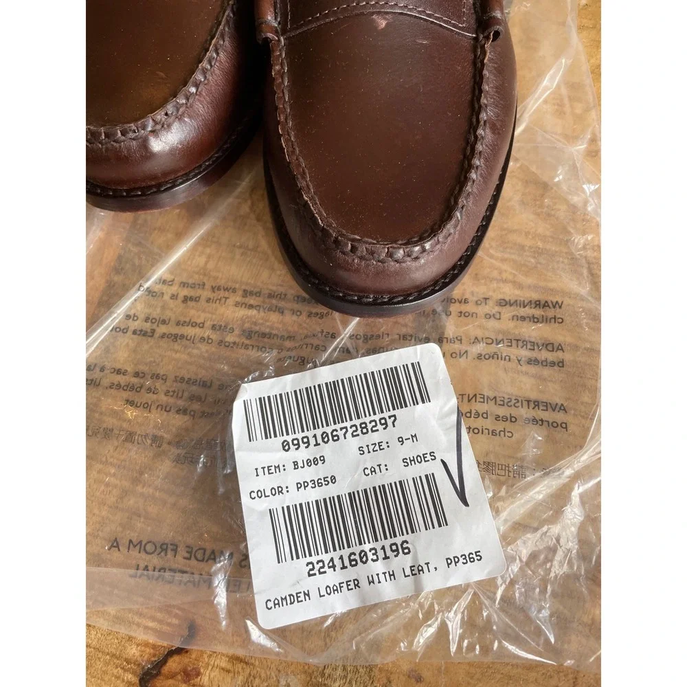 J. Crew Men's Camden loafers with leather soles in Whiskey BJ009 Sz 9 $258